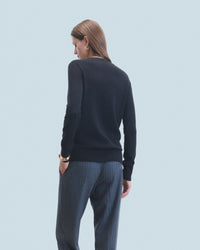 NOIR / NEW / QTY : 4 / Pull Col Rond Basique - Noir