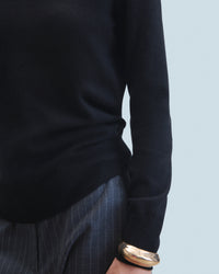 Pull à col rond en cachemire - Noir