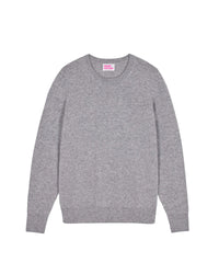 Pull à col rond en cachemire - Gris Chiné Foncé