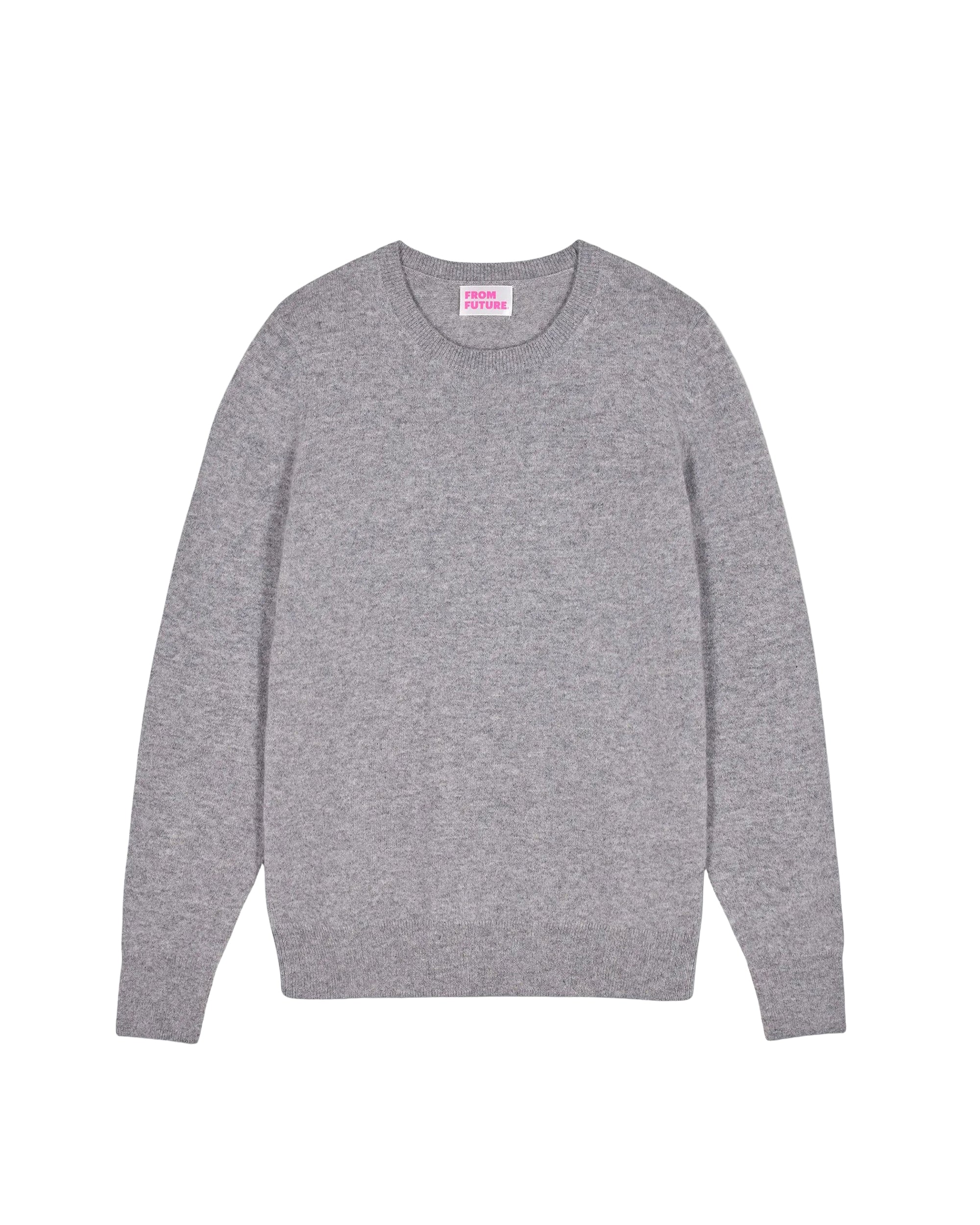 Pull à col rond en cachemire - Gris Chiné Foncé