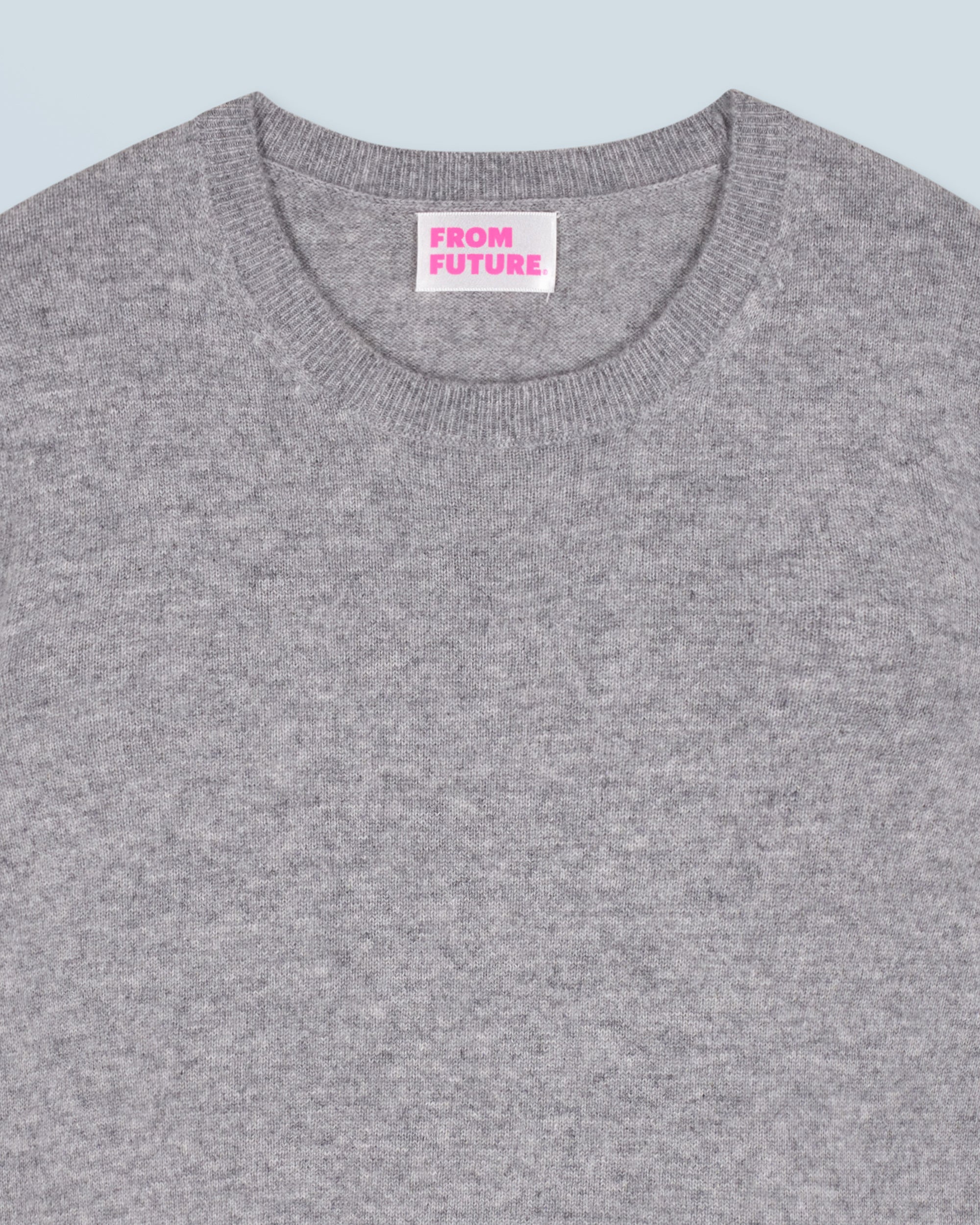 Pull à col rond en cachemire - Gris Chiné Foncé