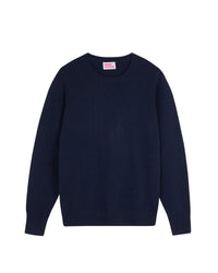 Cashmere round-neck jumper - Navy