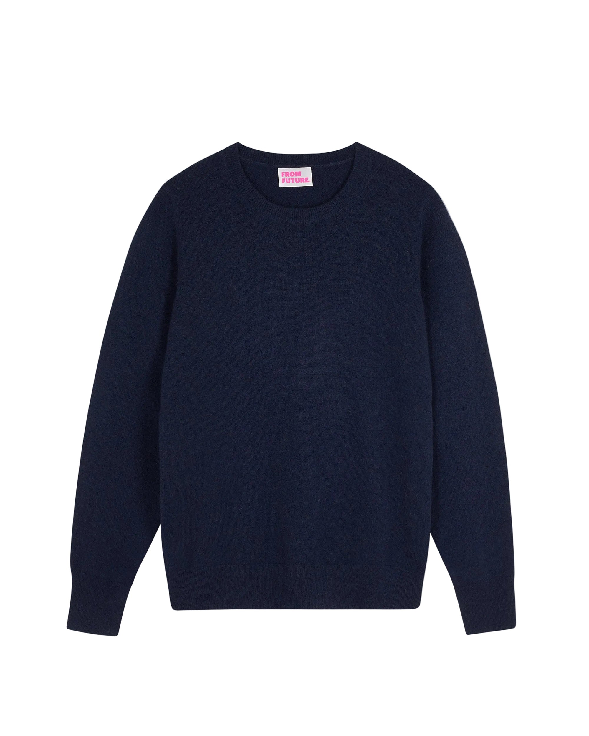 Cashmere round-neck jumper - Navy