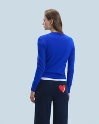 ZZ HORS LIGNE Round-neck cashmere jumper - Pop Blue