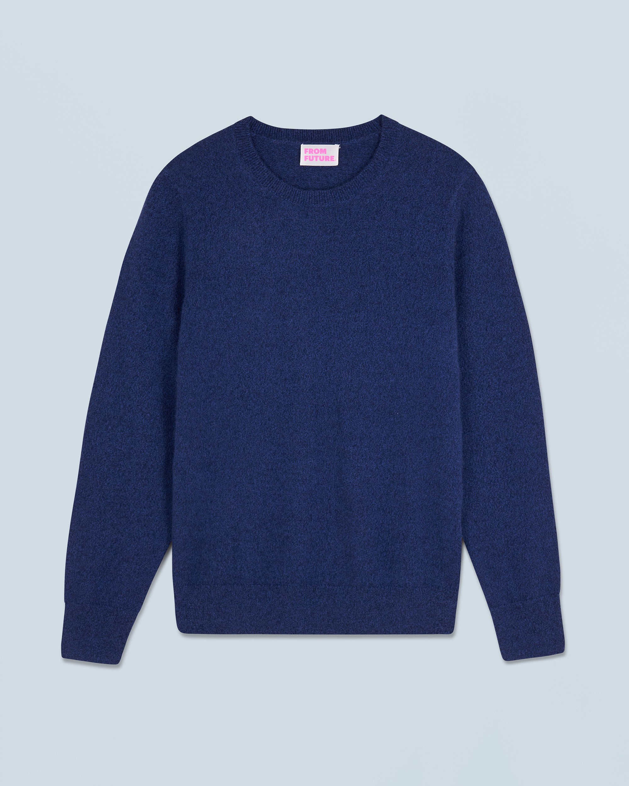 DARK BLUE MOULINE / NEW / QTY : 16 / Pull Col Rond Basique - Dark Blue Mouline
