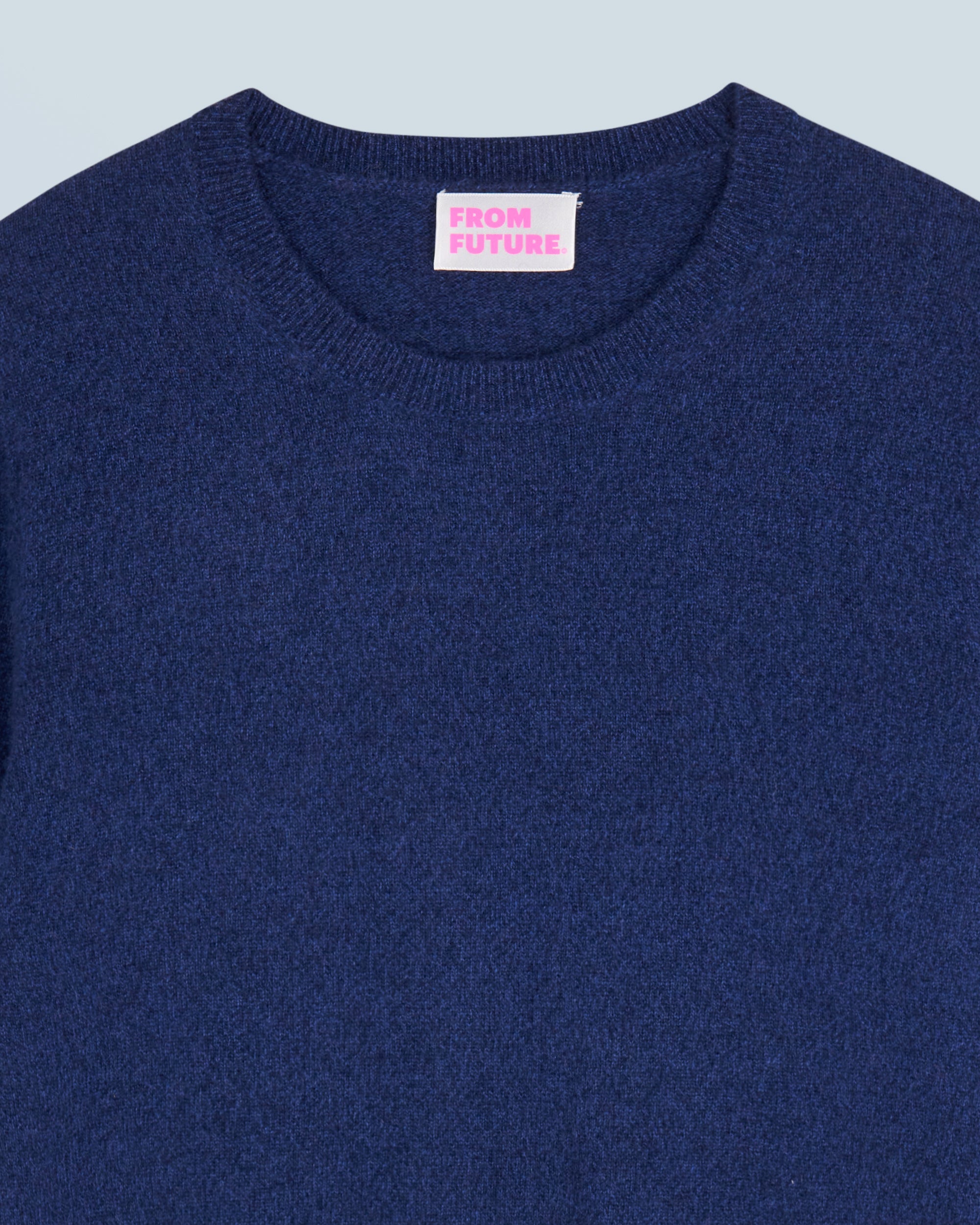 DARK BLUE MOULINE / NEW / QTY : 16 / Pull Col Rond Basique - Dark Blue Mouline