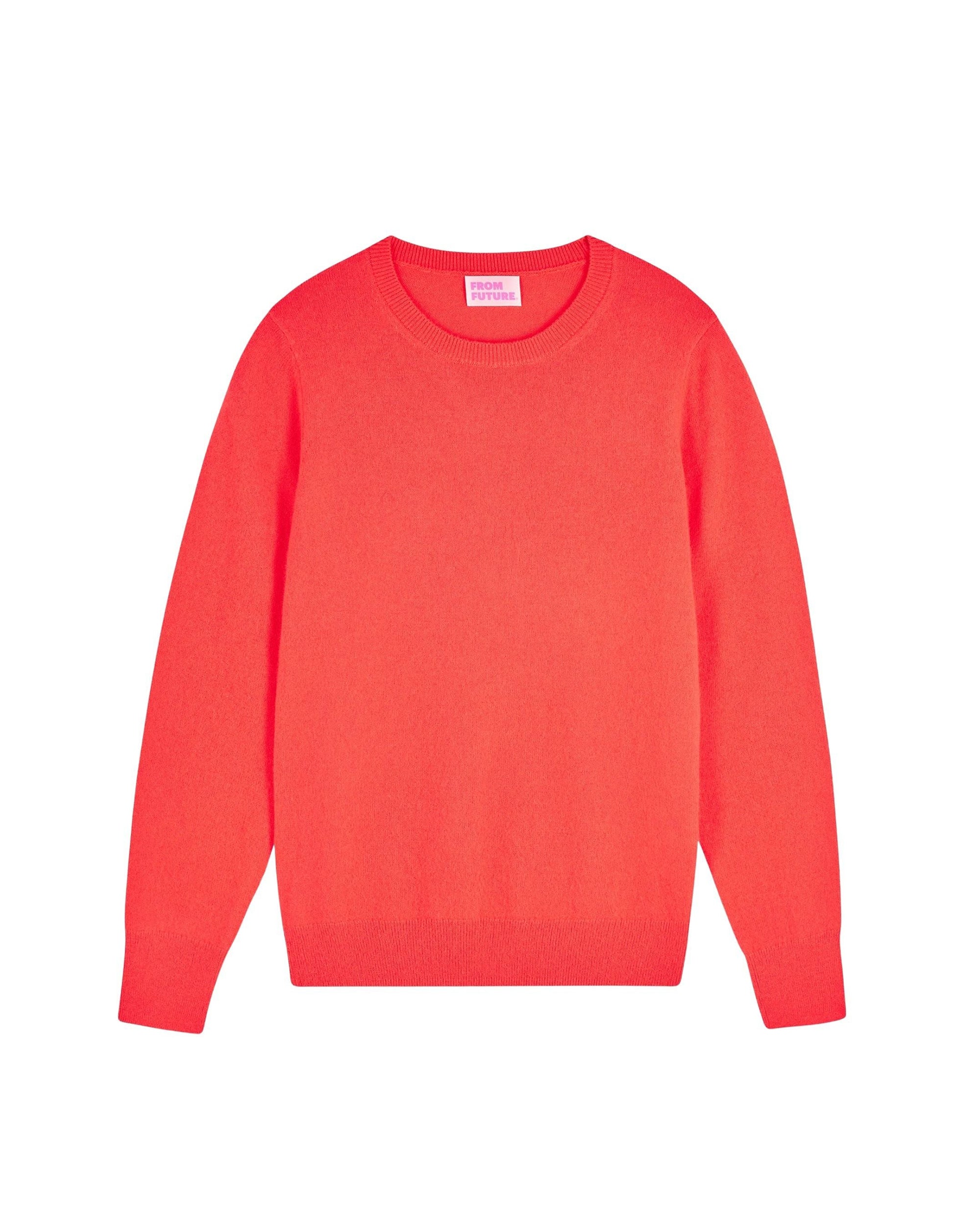 Cashmere round-neck jumper - Utopic Corail