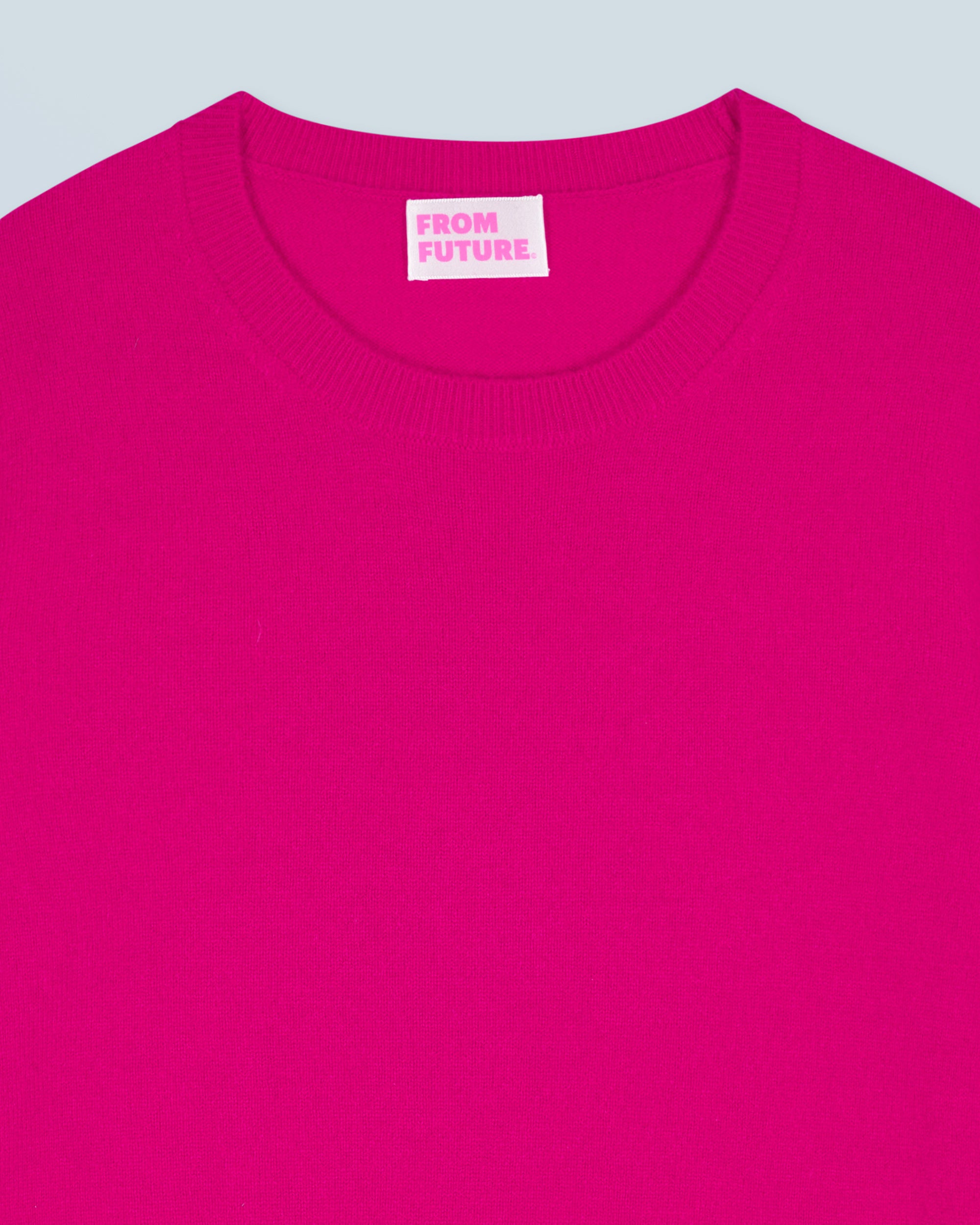 Pull à col rond en cachemire - Raspberry Pink