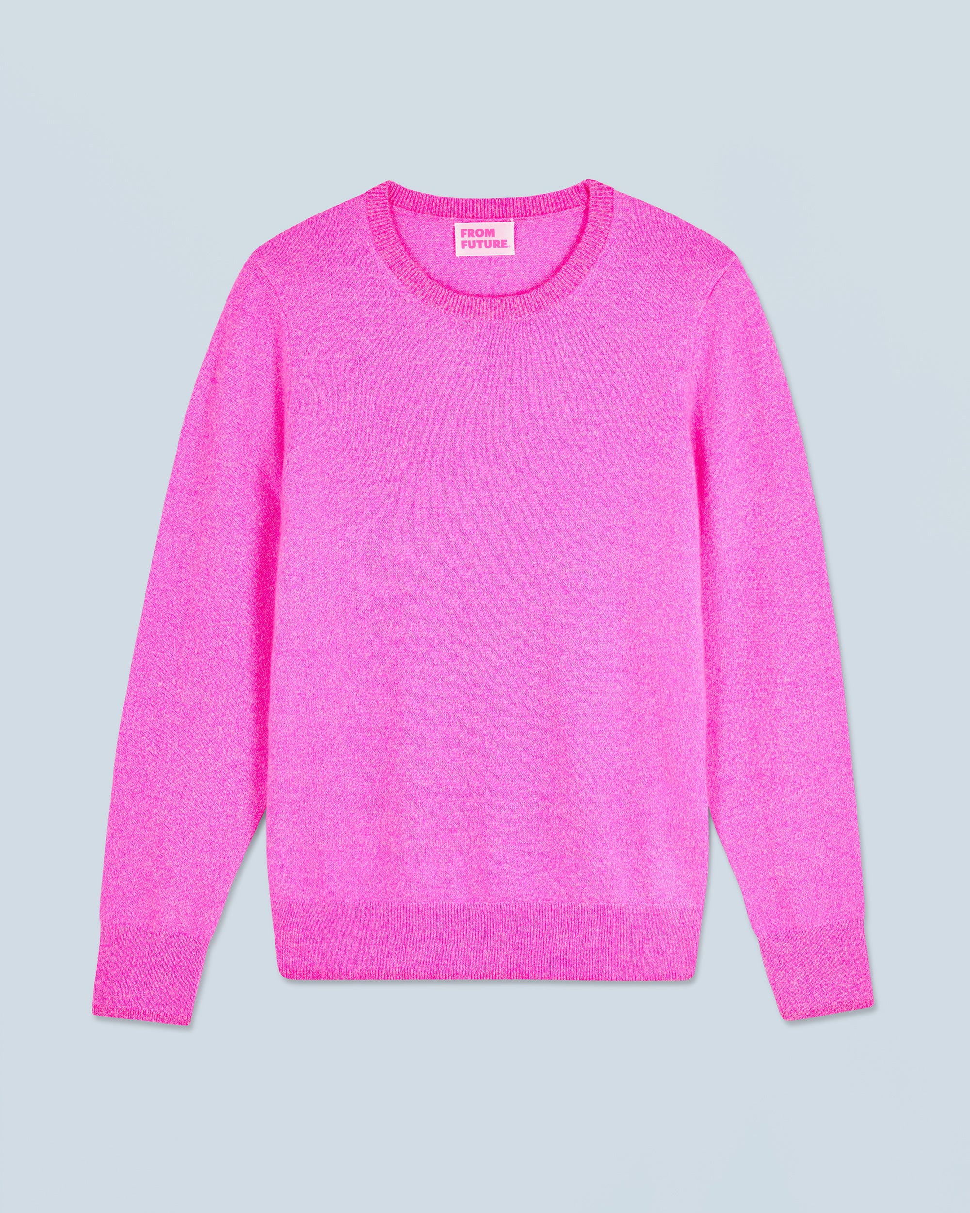 PINK MOULINE / NEW / QTY : 5 / Pull Col Rond Basique - Pink Mouline