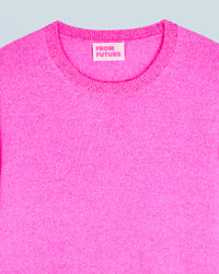 Pull à col rond en cachemire - Pink