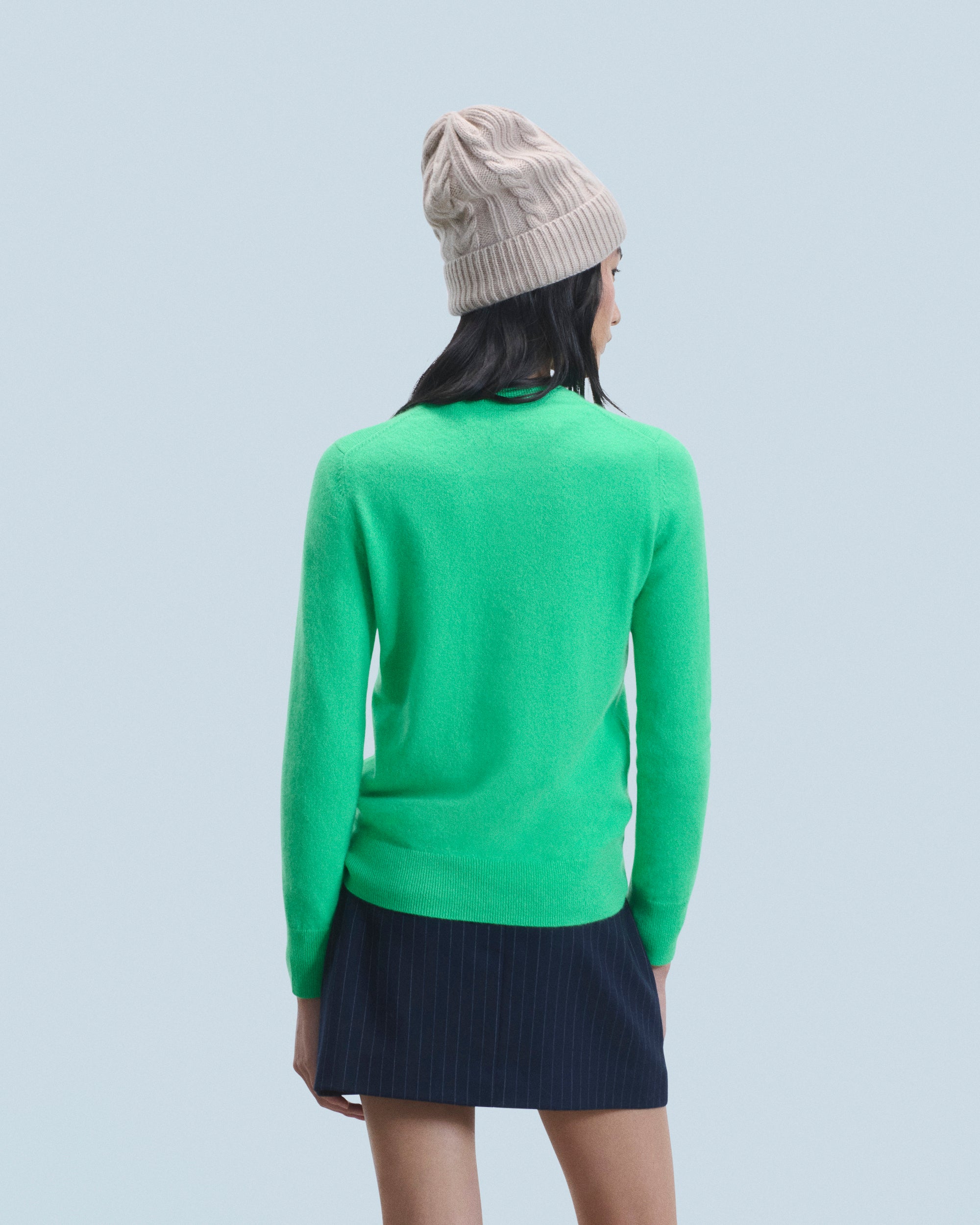 UTOPIC GREEN / NEW / QTY : 7 / Pull Col Rond Basique - Utopic Green