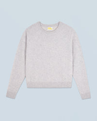 GRIS CHINE CLAIR / NEW / QTY : 0 / Pull Col Rond Léger - Gris Chine Clair
