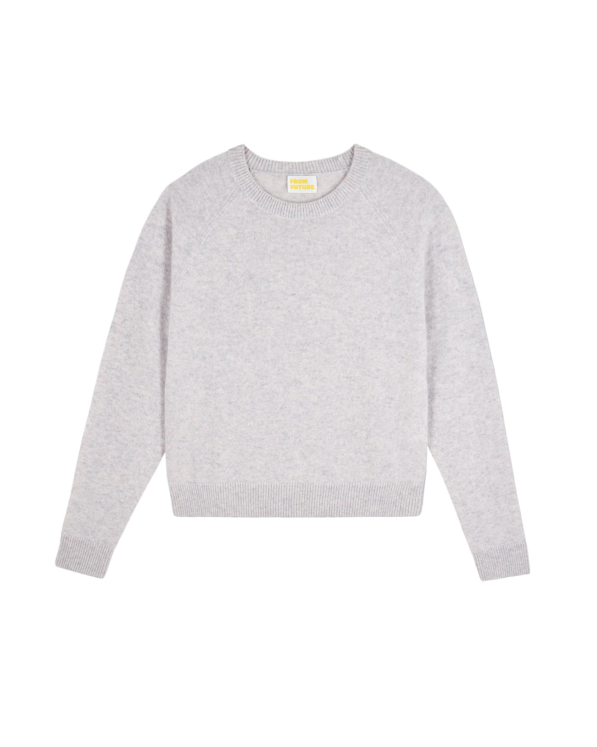 ZZ HORS LIGNE Pull à col rond en cachemire - Gris Chiné Clair