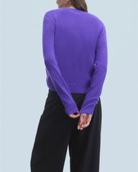 Pull à col rond en cachemire - Pop Purple