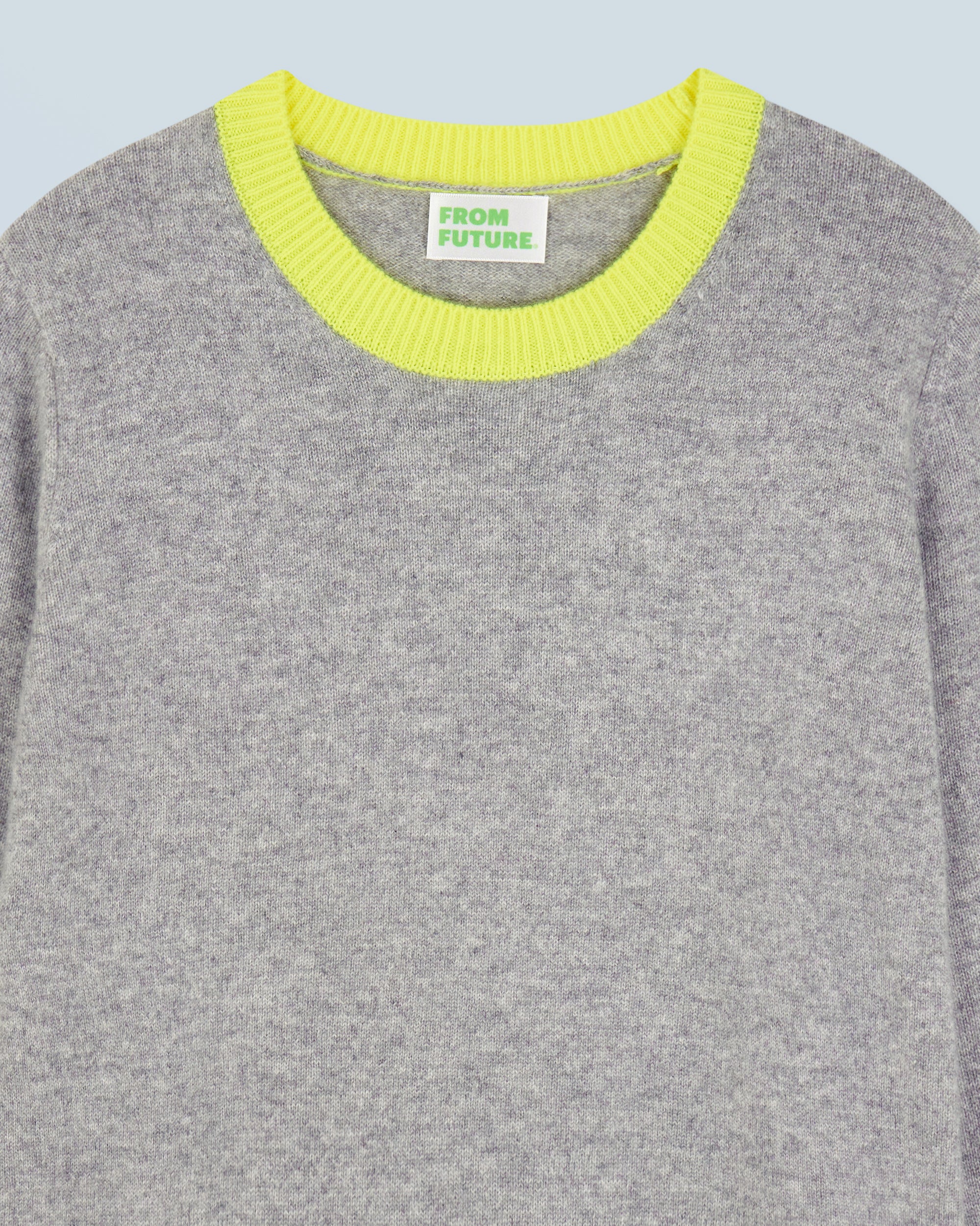 GRIS CHINE FONCE / NEW / QTY : 9 / Pull Col Rond Bicolore Léger - Gris Chine Fonce