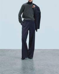 Cashmere round-neck jumper - Lava Grey