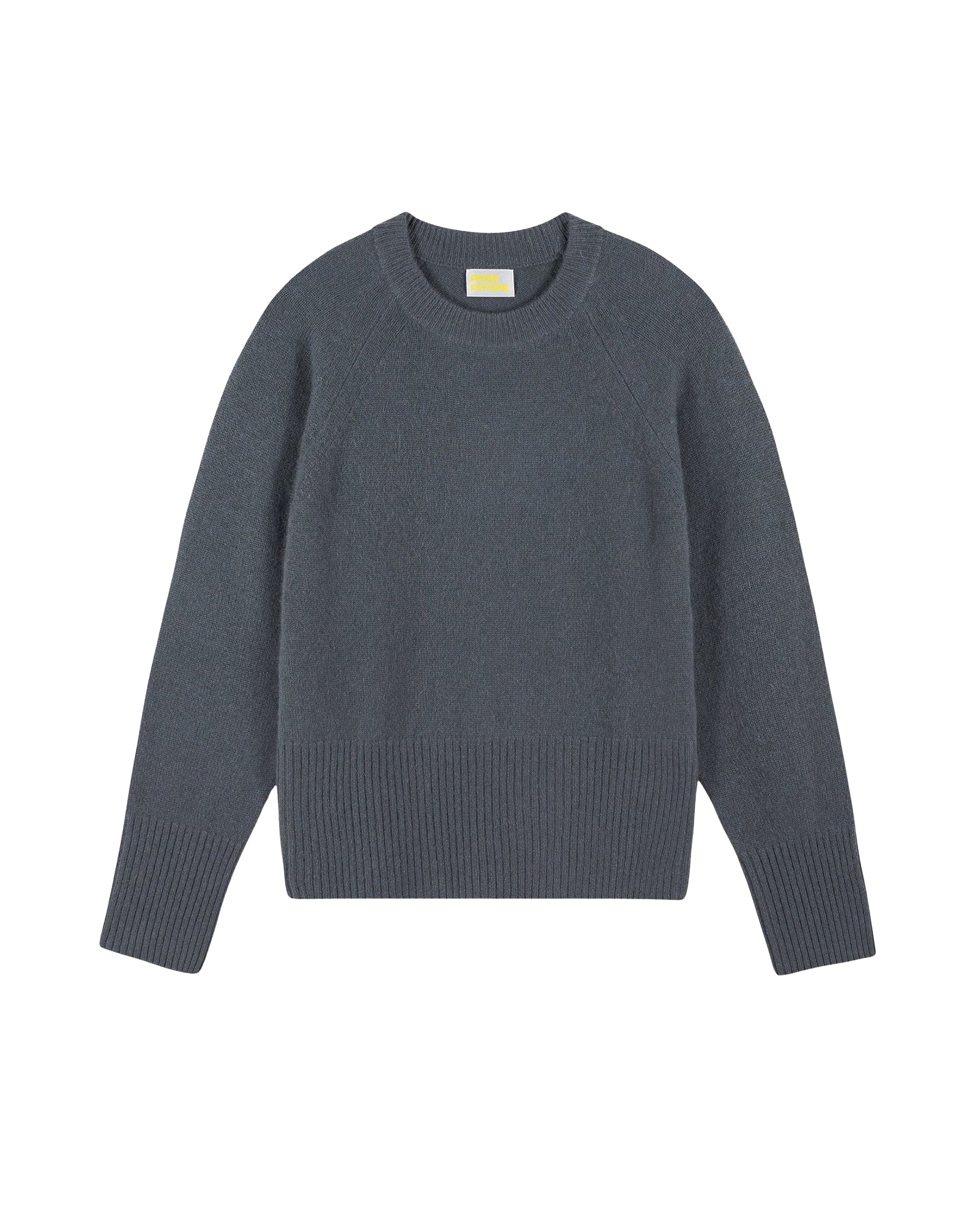 Cashmere round-neck jumper - Lava Grey
