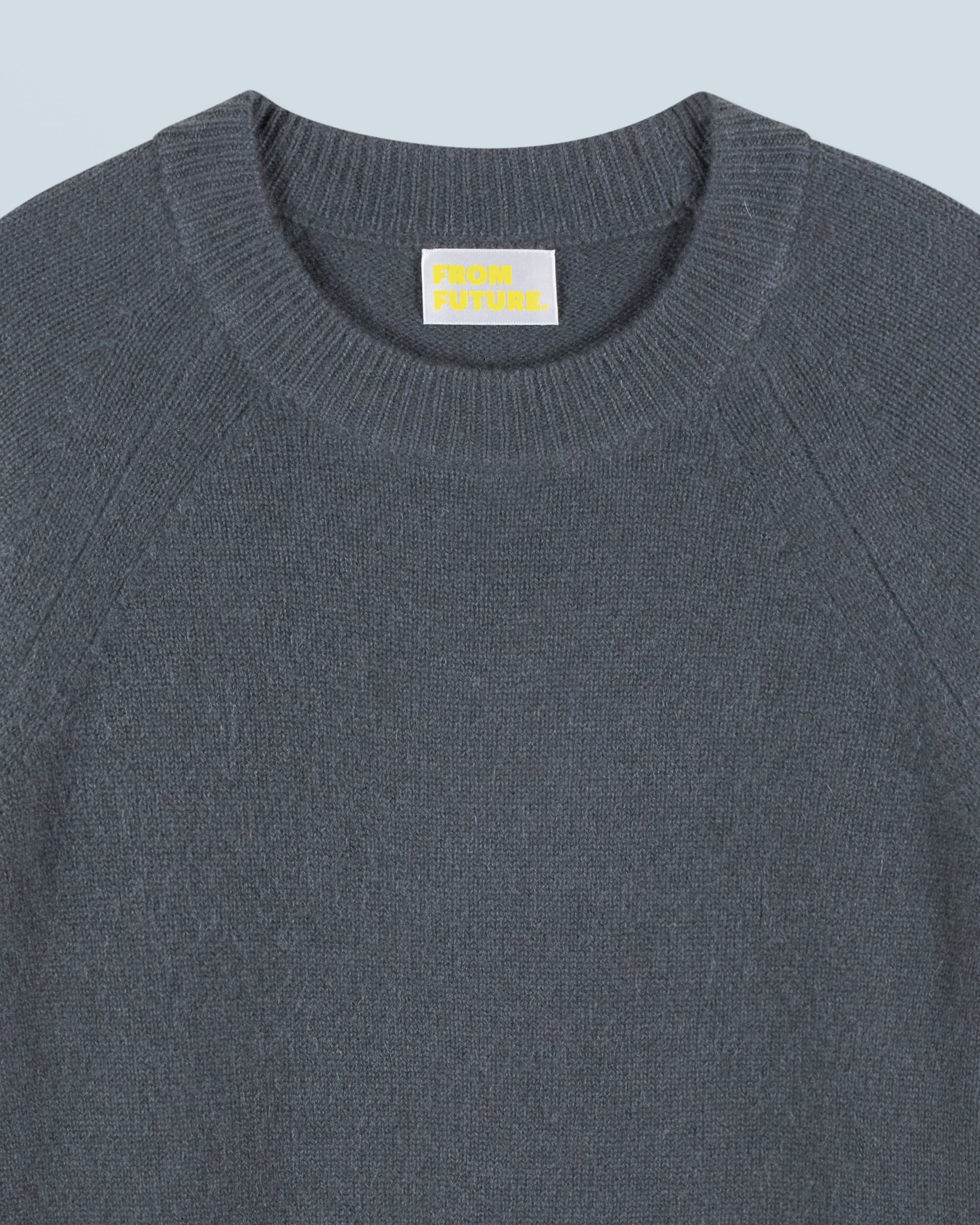 Cashmere round-neck jumper - Lava Grey