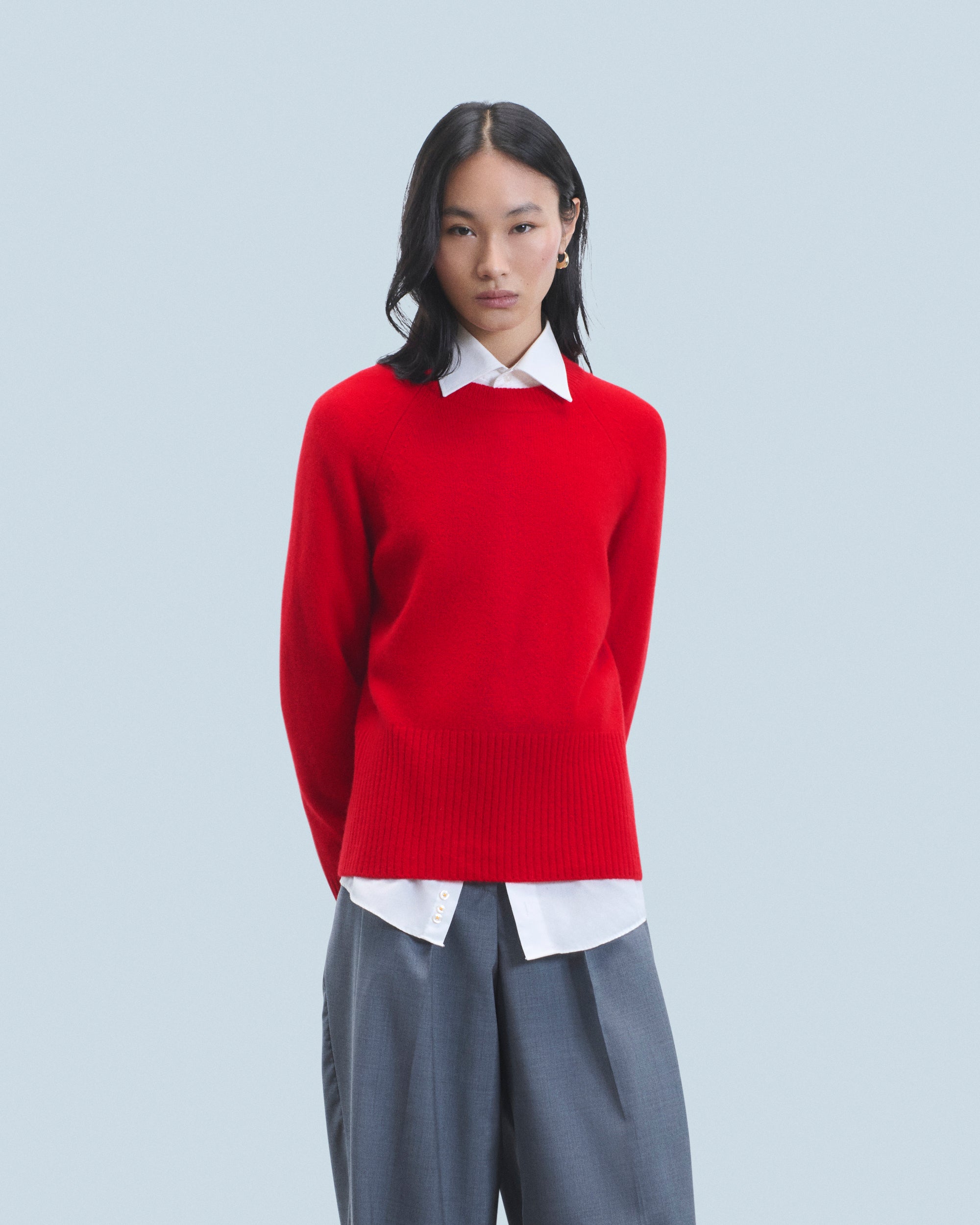 HOT RED / NEW / QTY : 30 / Pull Col Rond - Hot Red