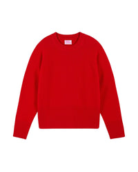 Cashmere round-neck jumper - Hot Red