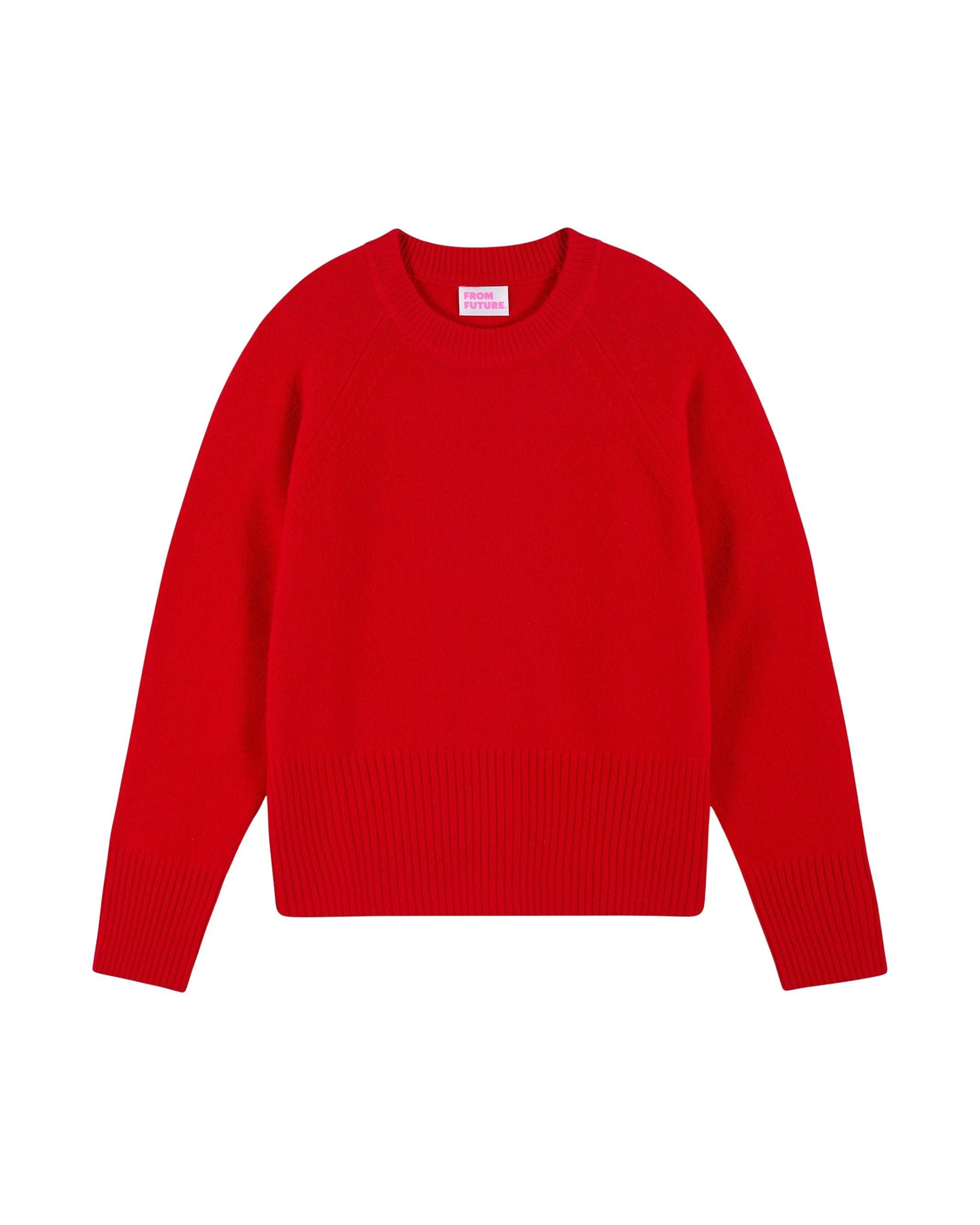 Cashmere round-neck jumper - Hot Red