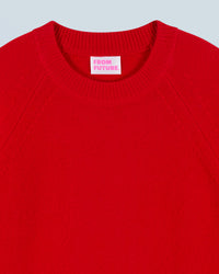 Cashmere round-neck jumper - Hot Red