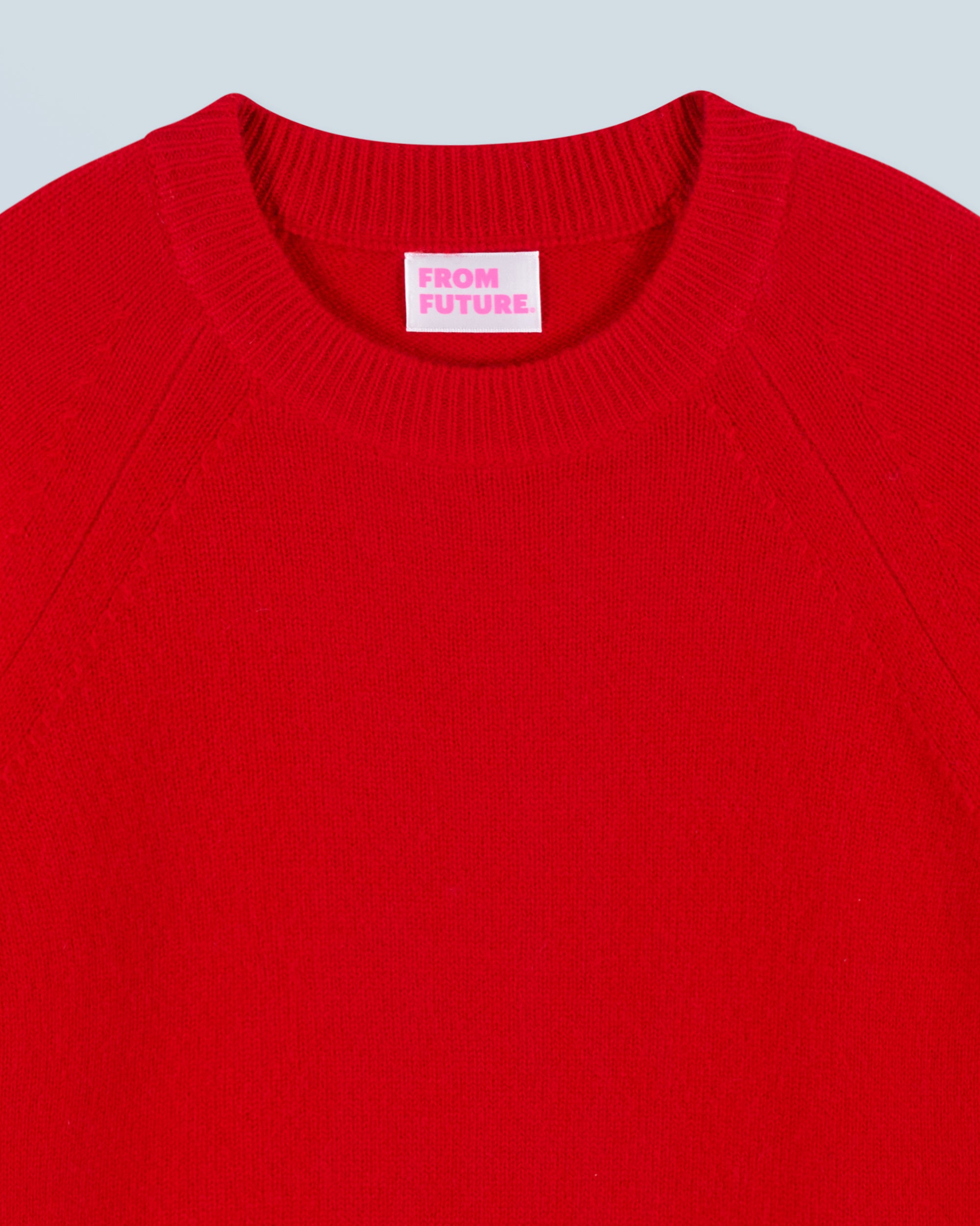 Cashmere round-neck jumper - Hot Red