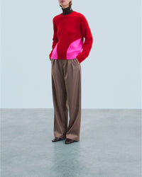 ZZ HORS LIGNE Pull col rond en cachemire - Hot Red