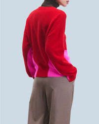 ZZ HORS LIGNE Pull col rond en cachemire - Hot Red