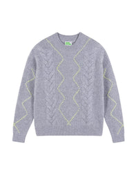 GRIS CHINE FONCE / DJV / QTY : 2 / Pull Col Rond - Gris Chine Fonce