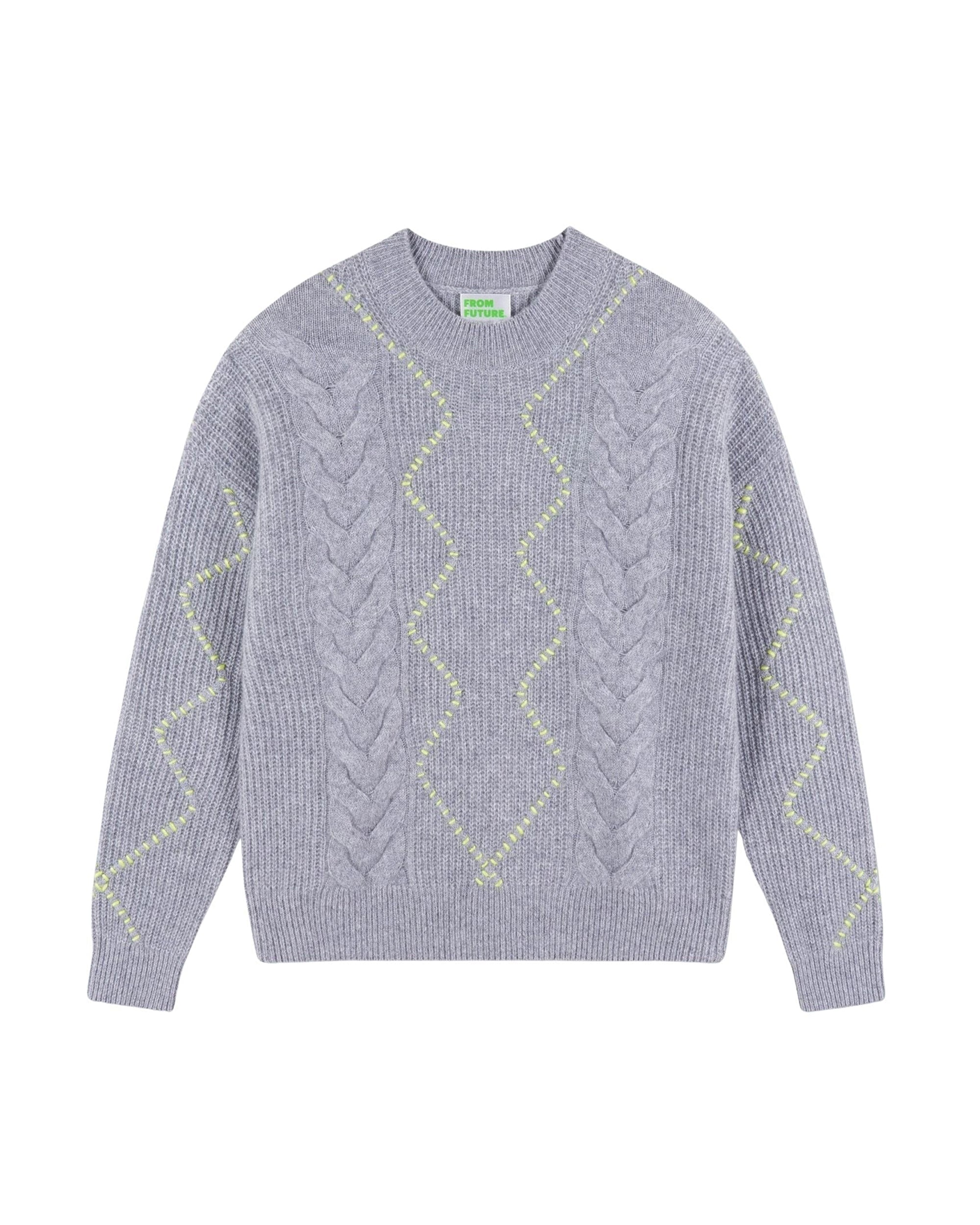 Pull à col rond en cachemire - Gris Chiné Foncé