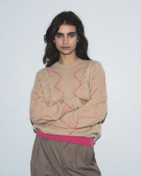 Pull Col Rond   - Gris Chine Fonce F