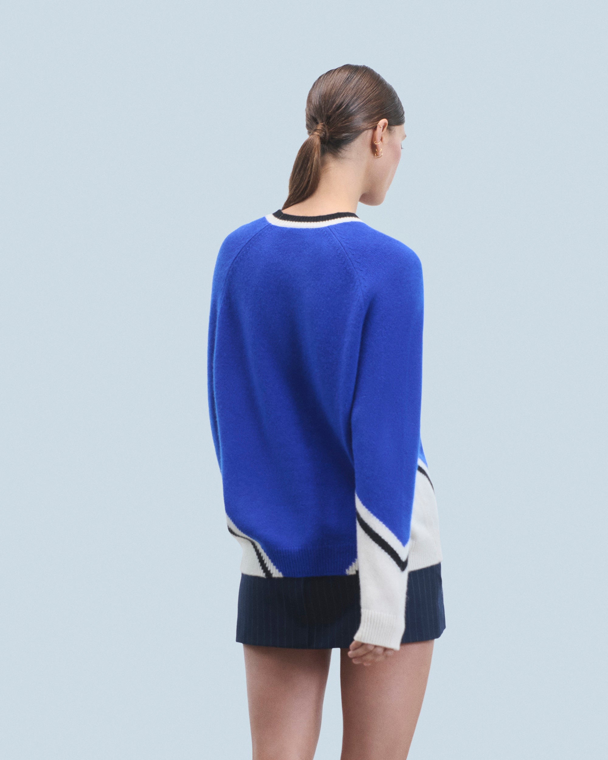 POP BLUE / DJV / QTY : 1 / Pull Col Rond - Pop Blue