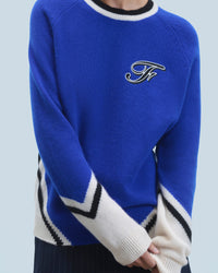 POP BLUE / DJV / QTY : 1 / Pull Col Rond - Pop Blue