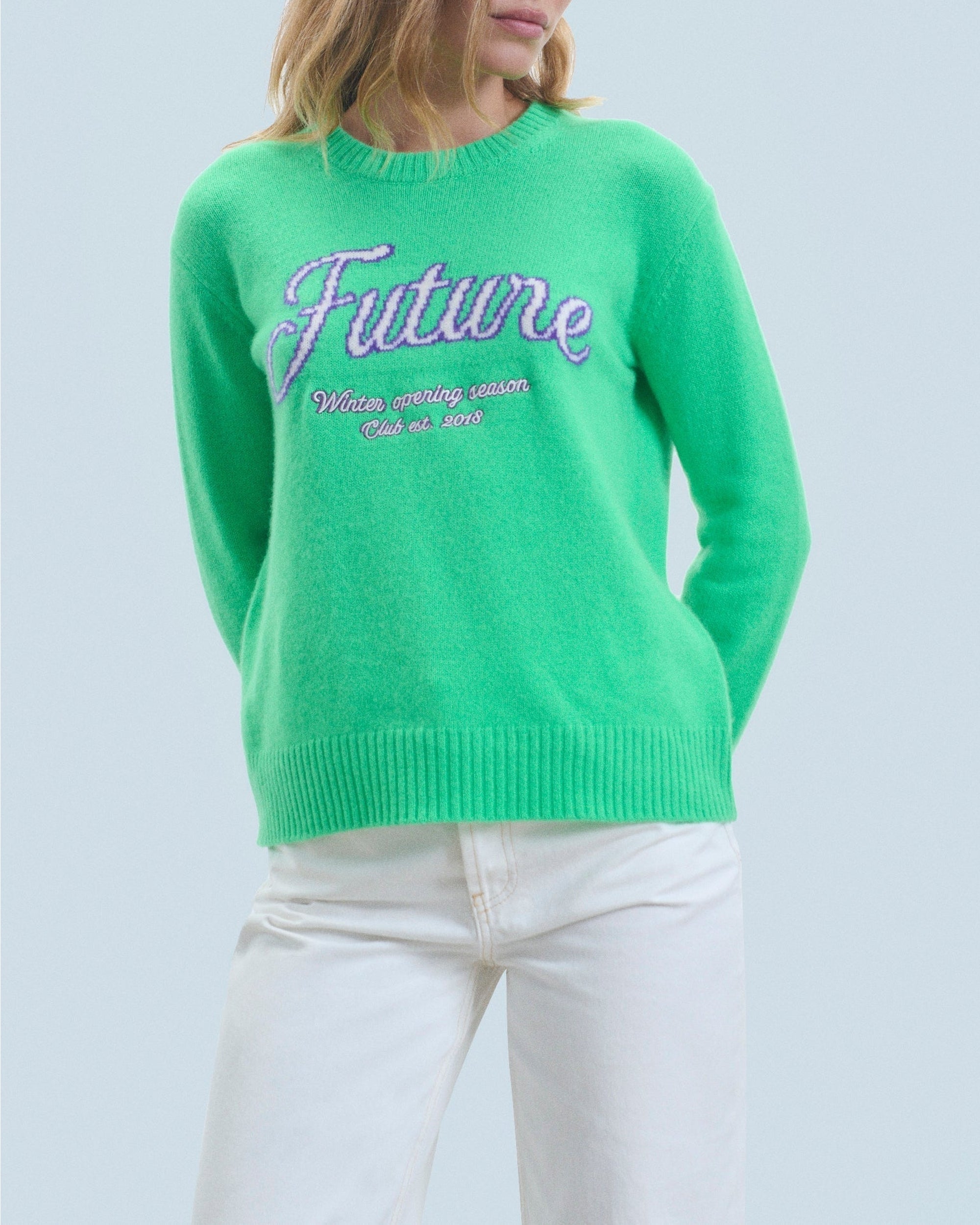 ZZ HORS LIGNE Pull col rond en cachemire - Navy