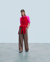 BRIGHT RED / NEW / QTY : 5 / Pull Col Rond - Bright Red