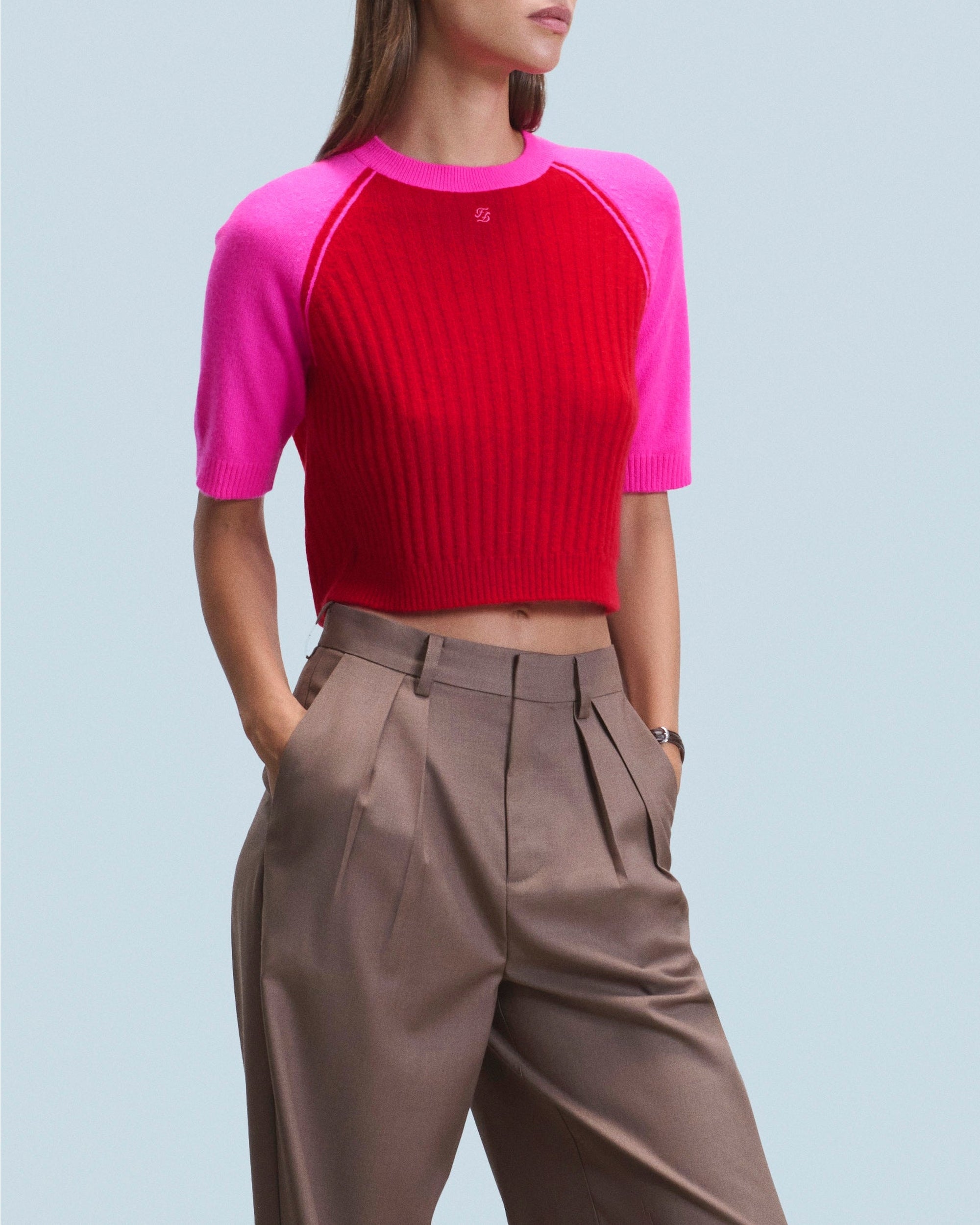 Pull à col rond en cachemire - Bright Red