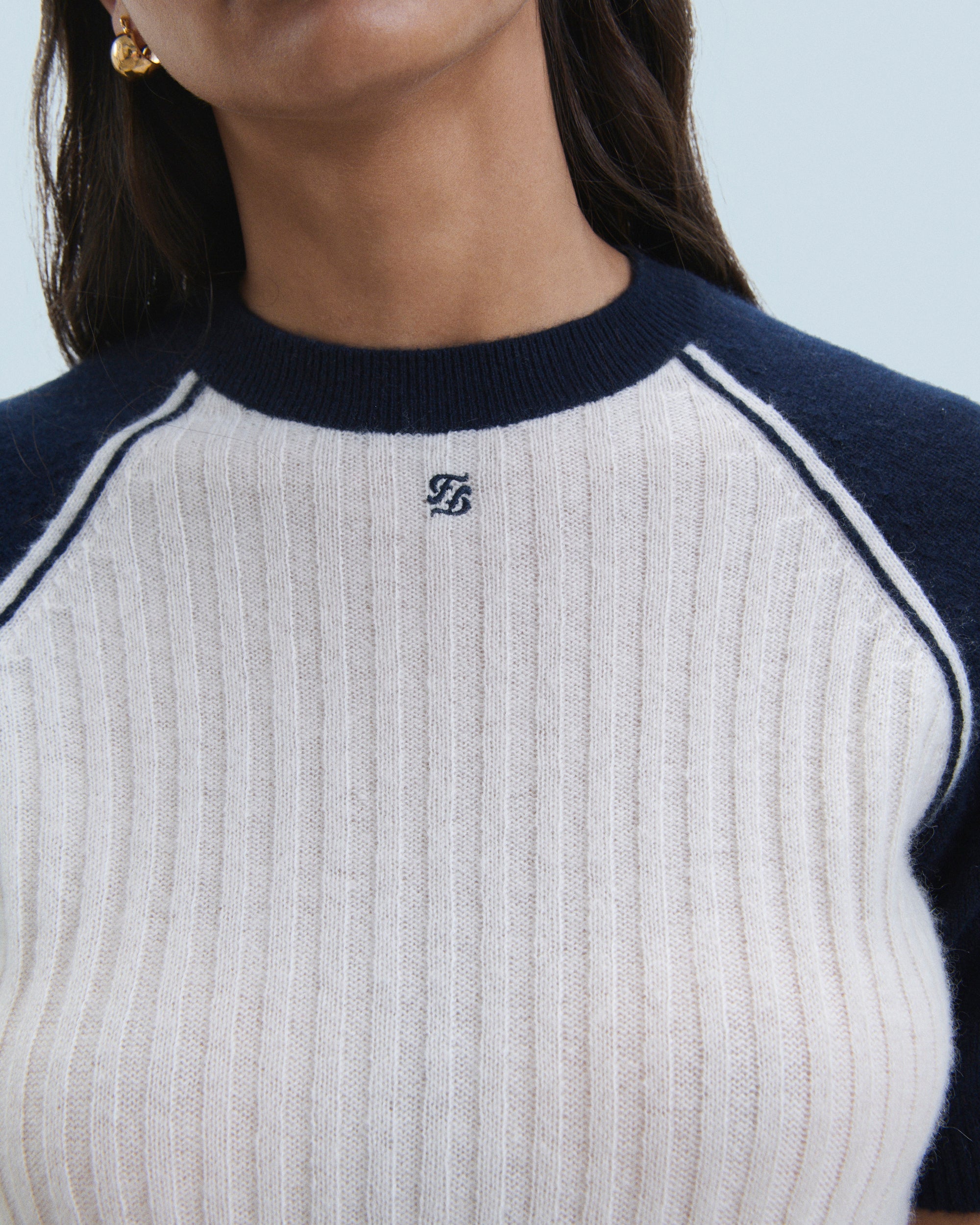 ECRU / DJV / QTY : 10 / Pull Col Rond - Ecru