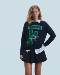 NAVY / NEW / QTY : 28 / Pull Col Rond F - Navy