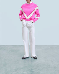 Pull à col rond en cachemire - Utopic Pink