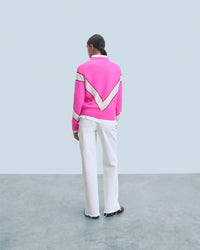 Pull à col rond en cachemire - Utopic Pink