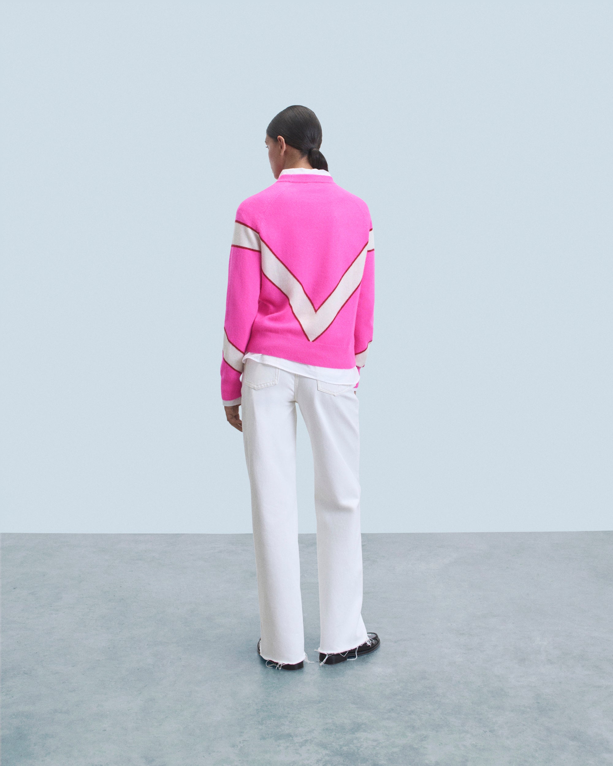 Pull à col rond en cachemire - Utopic Pink