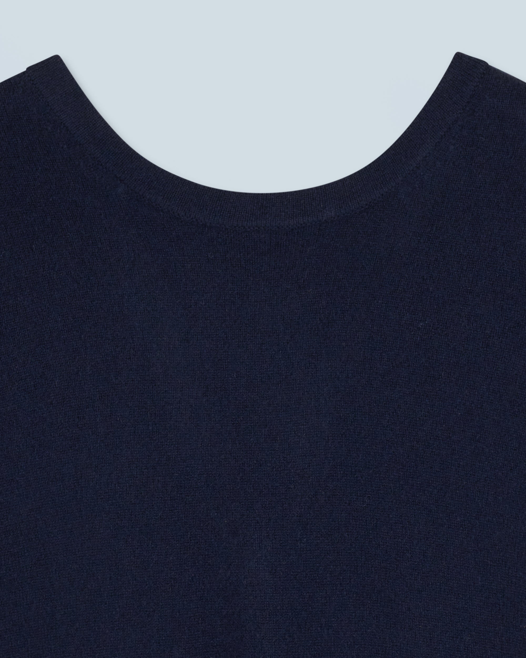 Pull à col rond dos nu en cachemire - Navy