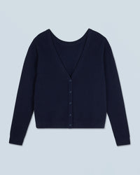 NAVY / NEW / QTY : 14 / Pull Col Rond Dos Nu à Boutons - Navy