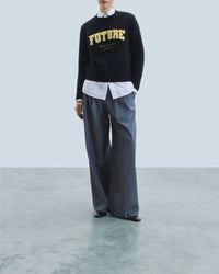 ZZ HORS LIGNE Pull col rond Future en cachemire - Noir