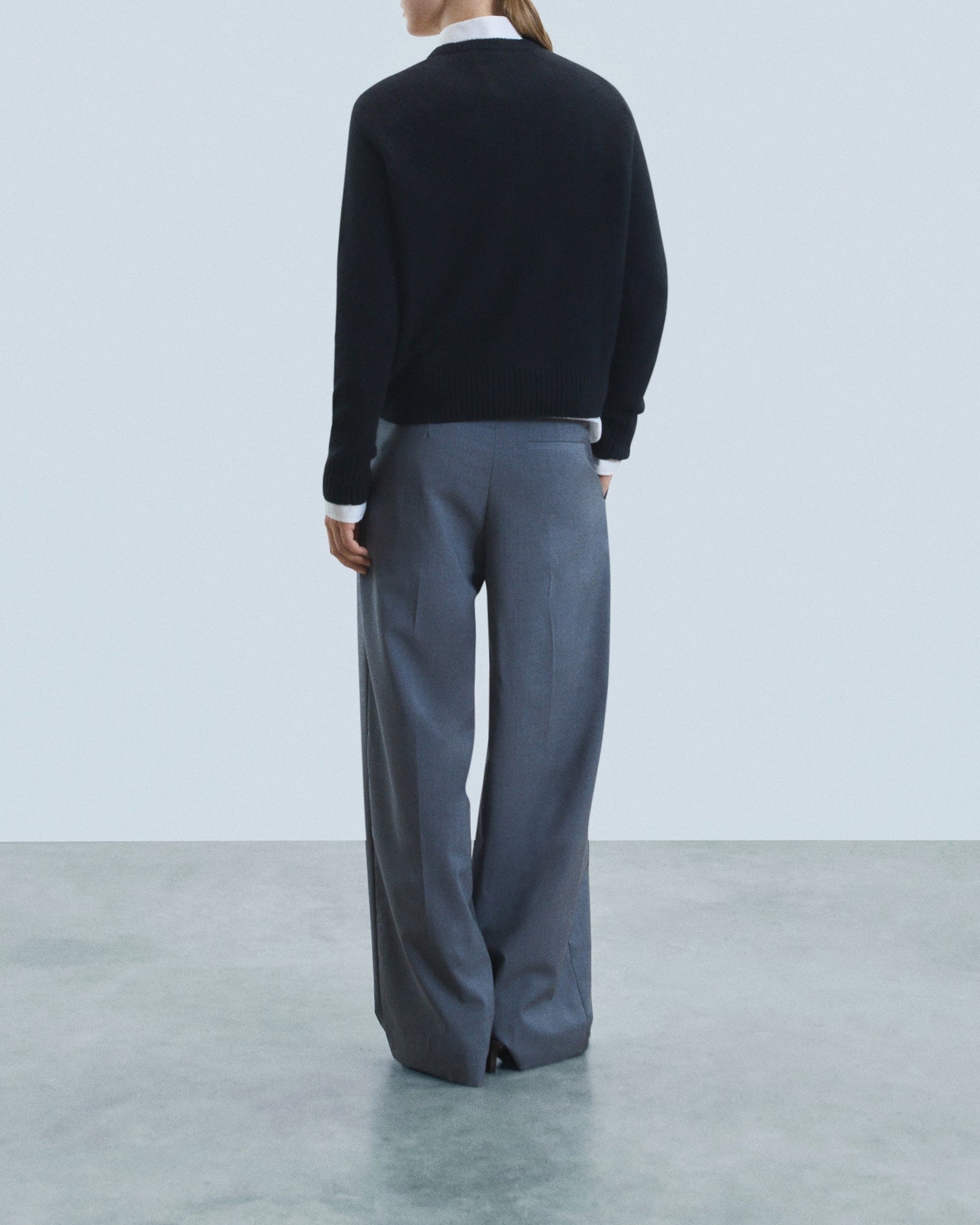 ZZ HORS LIGNE Pull col rond Future en cachemire - Noir
