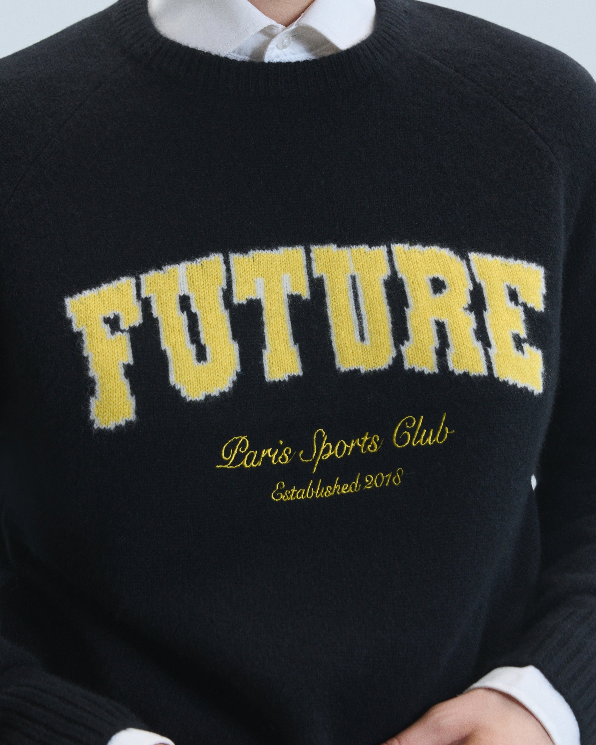 ZZ HORS LIGNE Pull col rond Future en cachemire - Noir