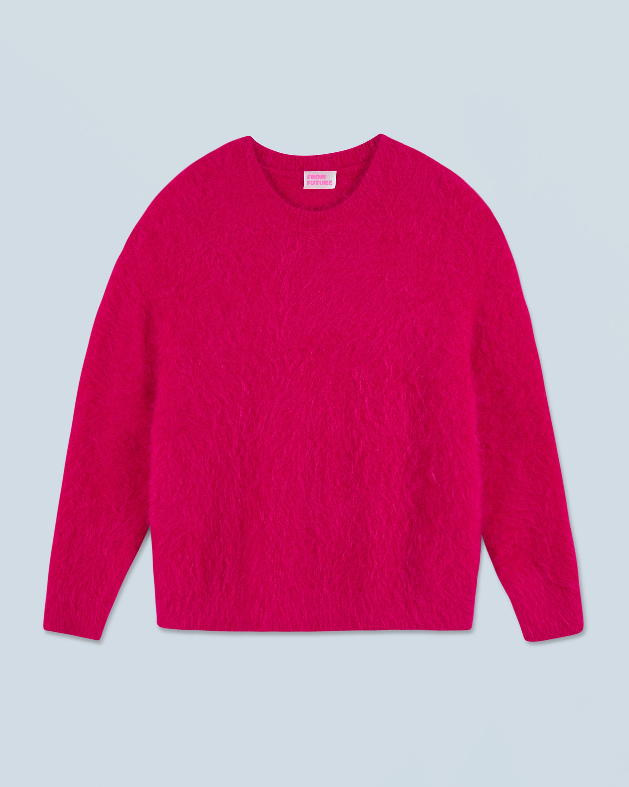 PINK MOULINE / NEW / QTY : 60 / Pull Col Rond Alpaga - Pink Mouline