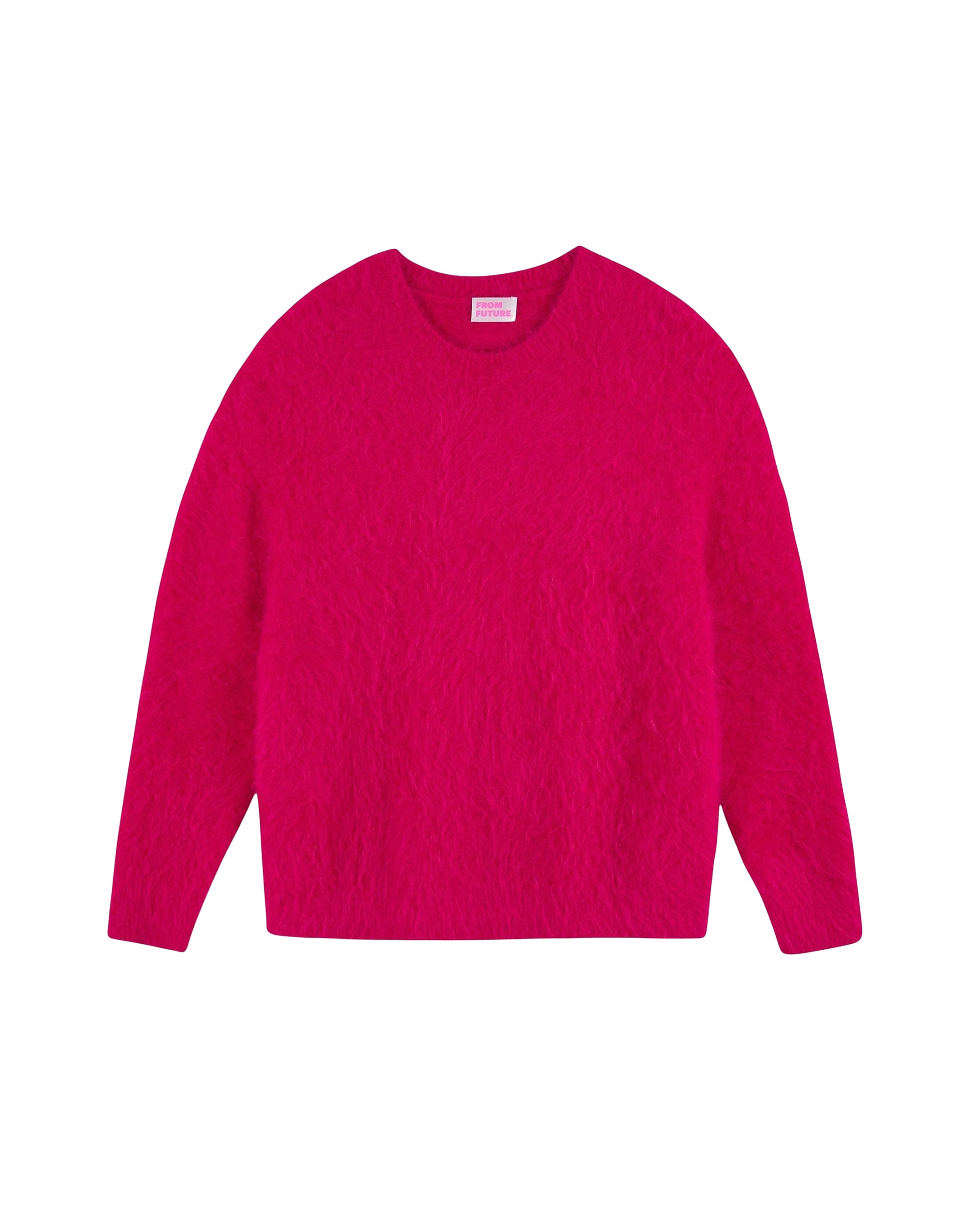 Pull à col rond en alpaga - Pink