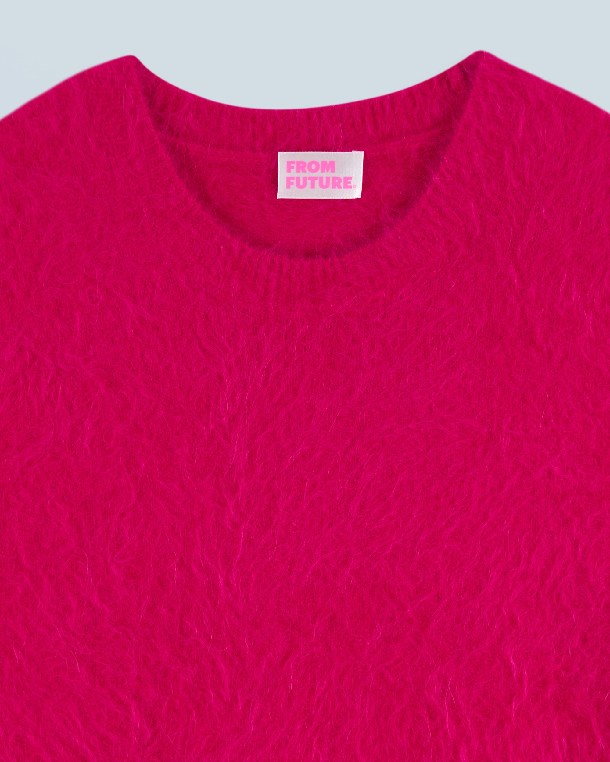 PINK MOULINE / NEW / QTY : 60 / Pull Col Rond Alpaga - Pink Mouline